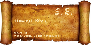 Simonyi Róza névjegykártya